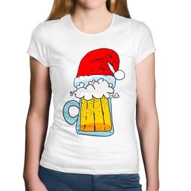 Imagem de Baby Look Algodão Merry Beer - Foca na Moda, Branco, G