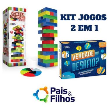 Imagem de Kit Verdade ou Desafio + Caiu Perdeu Pro - Pais e Filhos jogos educati