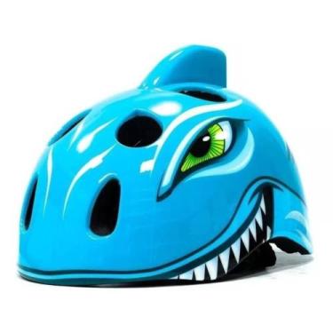 Imagem de Capacete Infantil Kids Tubarão Azul (49-55cm) para Bike Ciclismo  - Ab