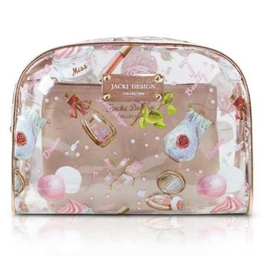 Imagem de Kit de Necessaire Feminino 2 Peças Doce Encanto Jacki Design Dourado
