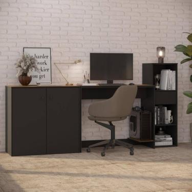 Imagem de Conjunto de Escritório 3 Peças Smart Office Mesa Armário e Aparador