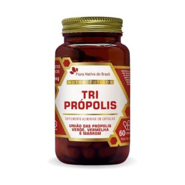 Imagem de Própolis Verde Vemelha e Marrom Tri Própolis 60 Cápsulas Flora Nativa