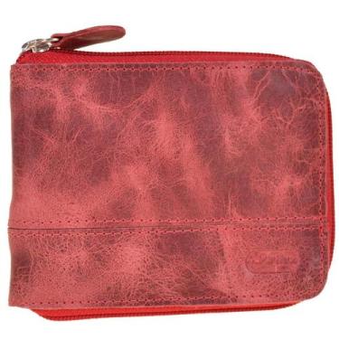 Imagem de Carteira Masculina de Zíper  - Artlux, Vermelho escuro