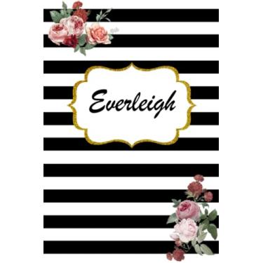 Imagem de Everleigh: Classic Floral Personalized Notebook/Journal/ Log Book/ Planner With Name, 110 pages of your selected paper, planner. Size: 6” x 9”