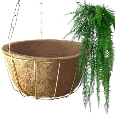Imagem de Vaso De Planta Varanda Fibra De Coco Pendente Natural