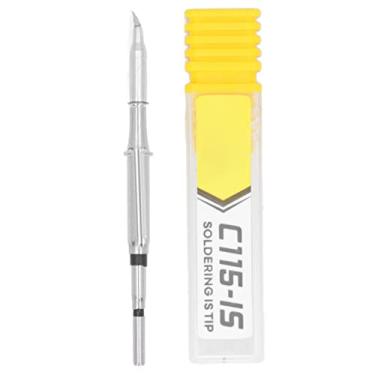 Imagem de Ponta De Ferro De Solda C115, Ponta De Ferro De Solda C115 Cabeça De Solda Aquecimento Cabeça De Ferro De Solda Substituição Para Estação De Solda JBC 115(C115 IS curved tip)