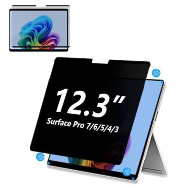 Imagem de Protetor de Tela Privacidade Adeway para Surface Pro 7/6/5/4/3 12.3 Polegadas, Magnético Nano, Anti-Espião, Removível, Bloqueio de Luz Azul & UV, Anti-Reflexo