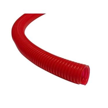 Imagem de Kable Kontrol Tubo de tear de fio dividido colorido 9,5 mm de comprimento - Capa de conduíte de fio vermelho para cabos - Tubo ondulado e protetor para fios automotivos - Polietileno durável