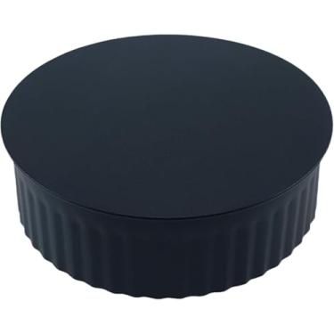 Imagem de Nimiah Substituição preta BM0152 24-ga tampa de extremidade redonda tubo frisado aço 18 cm diâmetro