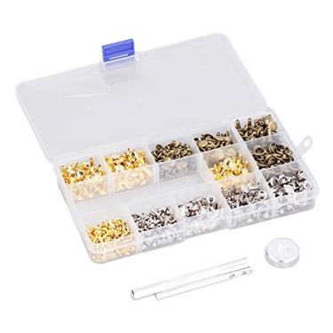 Imagem de Rebites de Couro, Ferramenta de Perfuração de Couro de Cobre Gratuita 300pcs Tampas Duplas Rebites Ferramentas de Trabalho de Couro Com Alicates de Punção de Buraco