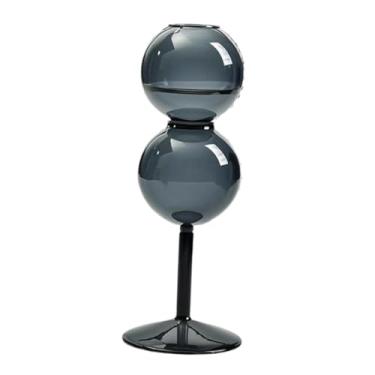 Imagem de Ｂｅｓｇａ Vaso de bolhas de vidro Arranjo floral Double Ball em forma de vaso de flor Decoração de mesa para a peça central da prateleira de mesa de