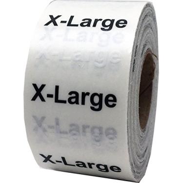 Imagem de Etiquetas grandes e modernas para roupas adesivas de tamanho para vestuário de varejo 3,25 x 12,5 cm 125 adesivos adesivos