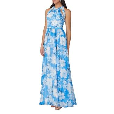 Imagem de Shoshanna Vestido feminino Midnight Scilla Verna floral Atenas, Azul multi, 34