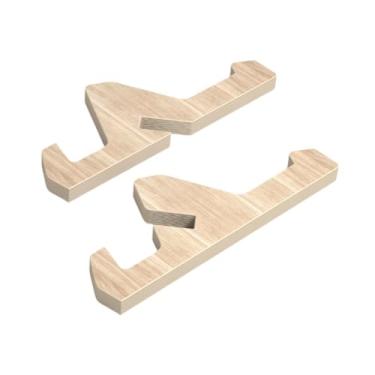 Imagem de oshhni Double Kick Skateboard Rack Longboard titular Wooden Fashion Fashion Simples Stable Surfboard Display Rack para Club Retail Setting Home