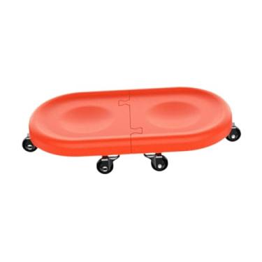 Imagem de Pegciuho 6 rodas abdominal roller disco de exercício deslizante edifício corporal placa deslizante rolo de fitness rolo de fitness sliding disco abdominal roda, Vermelho