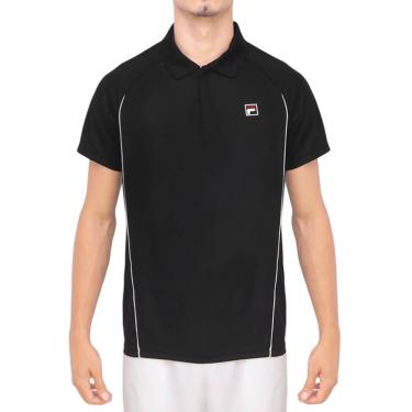 Imagem de Camisa Polo Fila Match Preto e Branco