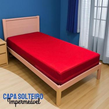 Imagem de Capa Protetora Colchão Vermelha Solteiro Impermeável - Miranda Colchõe