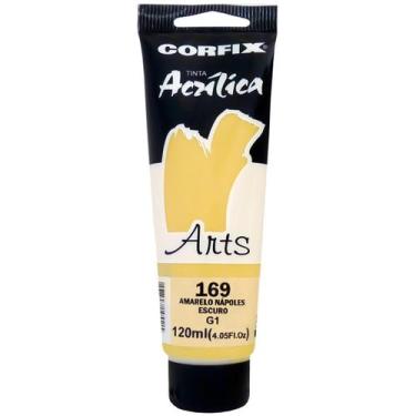 Imagem de Tinta Acrílica Arts Corfix 120ml G1 - 85120, 169 - AMARELO NAPOLES ESC