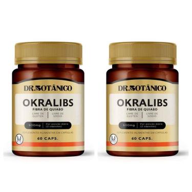 Imagem de Kit 2 Un Okralibs Fibra Do Quiabo 600Mg 60 Capsulas Dr.