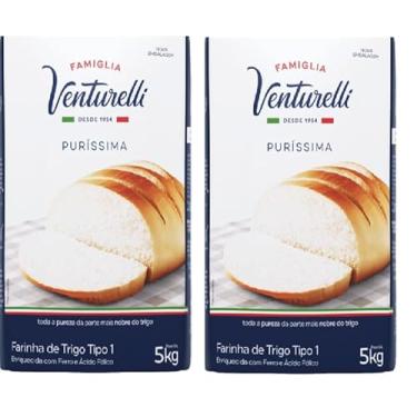 Imagem de Kit 2 PCT Farinha de Trigo Famiglia Venturelli Puríssima - 5kg