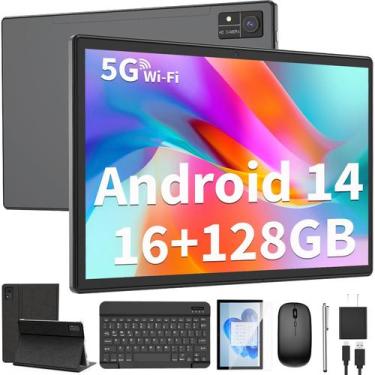 Imagem de Tablet YOBANSE Android 14 de 10 polegadas 16 GB de RAM 128 GB ROM 1 TB