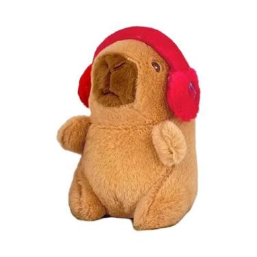 Imagem de Tamanho Pequeno Bonito Capivara Brinquedo De Pelúcia Com Capuz Asas Si
