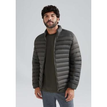 Imagem de Jaqueta Básica Masculina Puffer Regular Matelassê - Hering, G, Verde m