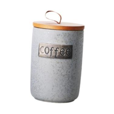 Imagem de ＫＬＫＣＭＳ Lata de chá de vasilha de café, decorativa, chá de armazenamento de chá de pêlo de pêlo de biscoito de biscoito para lanches de porca de especiarias, CafÉ