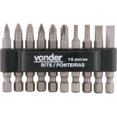Imagem de Jogo de Bits Ponteiras de Encaixe 1/4"" Com 10 Peças - 35 38 100 000 -