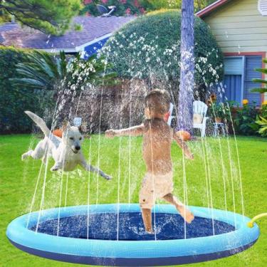 Imagem de Piscina Infantil Redonda Esteira Com Chafariz Jato D'Água P/ Crianças 