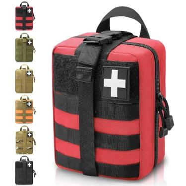 Imagem de Bolsa médica VIIDOO Molle Ifak Pouch Rip Away Tactical EMT bolsa de primeiros socorros vazia Multicam Med militar Rip-Away somente bolsas táticas (vermelha)