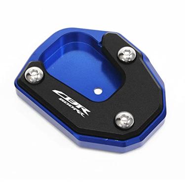Imagem de Acc-Creativity Suporte de pé de motocicleta com ampliador lateral para placa de extensão compatível com Honda CBR600RR 2012-2021 (azul)