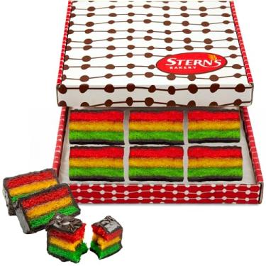 Imagem de Cestas de presente de Natal | Presentes de biscoito gourmet | 12 biscoitos de arco-íris italianos embrulhados individualmente | Entrega primordial | Natal, Dia de Ação de Graças, aniversários | Homens, mulheres e colegas | Stern's Bakery