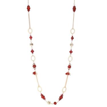 Imagem de Dazylleco Colares longos de ouro boho para mulheres, corrente com contas, colar longo, bijuteria de ouro, presente de aniversário para ela, Pedra, Sem Pedra Preciosa