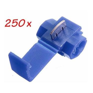Imagem de 250un Conector Derivação Emenda Cabos Fios Azul 1,5 A 2,5mm - DMTI