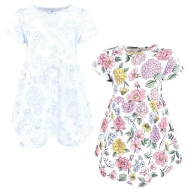 Imagem de Hudson Baby Vestidos de algodão para bebês e meninas, Flor vintage, 3-6 Meses