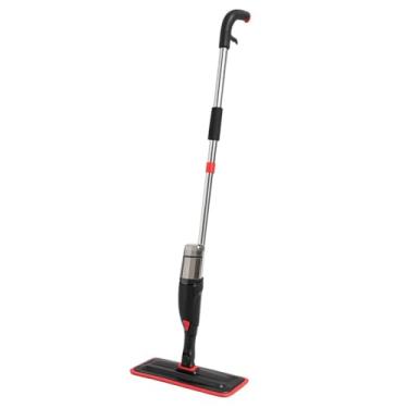 Imagem de Mop Spray Com Gatilho E Dispenser Varre Enxuga e Passa Pano Com Cabo Inox Articulado 129Cm