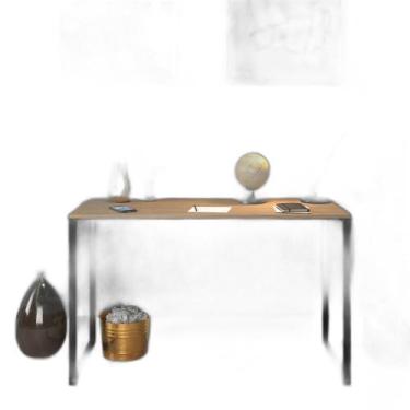 Imagem de Mesa Escrivaninha Estudo Escritório Office Industrial 90Cm - E-Led Bra