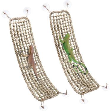 Imagem de Hammock Silkfly Bearded Dragon Lizard Réptil 30x7cm 2 peças