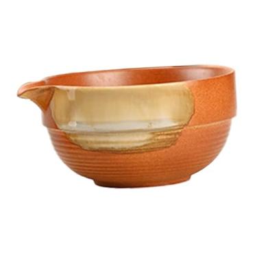 Imagem de Ｂｅｓｇａ Tigela de cerâmica japonesa Matcha, acessórios artesanais para misturar chá, tigela de porcelana tradicional Chawan para presente de salão de chá, Café
