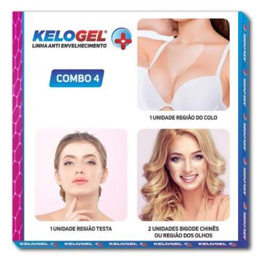 Imagem de Silicone antissinais kit4 com 1 colo + 1 testa+ 2un olhos - KELOGEL, Ú