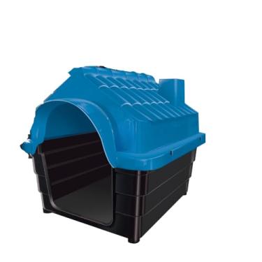 Imagem de Casinha Cachorro Grande/Médio N5 Casa Pet Com Proteção Raios UV(AZUL,SEM COLCHONETE)
