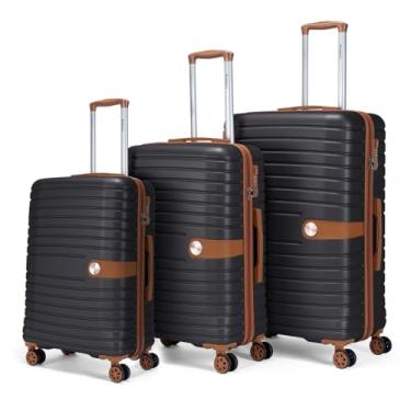 Imagem de Kit 3 Malas Preto Anac Puxador Rodinha 360 Viagem Bordo Tsa