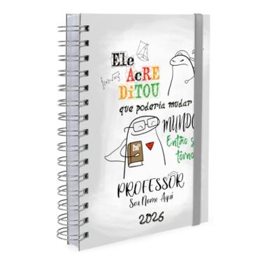 Imagem de Agenda Plus 2026 Personalizada Professores Flork Masculino