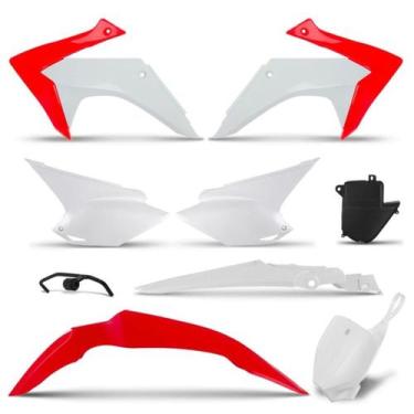 Imagem de Kit plástico crf 230 2015 + number plate - PRO TORK, BRANCO - VERMELHO