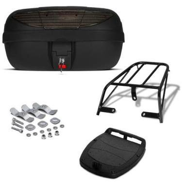 Imagem de Baú 45 Litros Pro Tork + Bagageiro Ybr 125 2000/08 Fumê, FUME, YBR 125