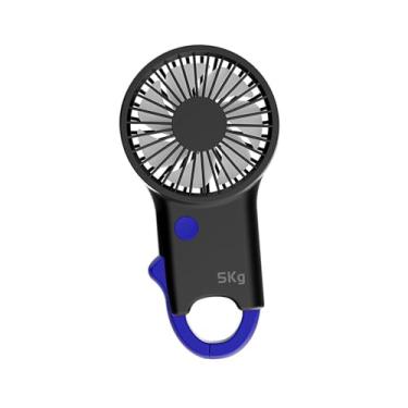 Imagem de Ｂｅｓｇａ Ventilador portátil com função de reforço de aderência, presente de verão, mini ventilador pessoal silencioso 2 em 1 para shows, acampamentos, Azul
