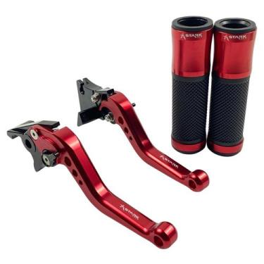 Imagem de Kit Manopla Manete Esportivo Stark Race Dafra Next 250 300 - NoBrand, 