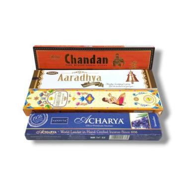 Imagem de Kit Fanático - Kit 4 cxs Incenso Balaji Chandan / Acharya Lavender / A