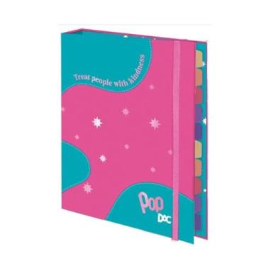 Imagem de DAC Caderno Argolado Pop Colegial 185 x 251 mm Estampado 48 Folhas 10 Divisórias Plásticas
